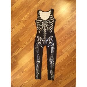 Skeleton Halloween Costume Jumpsuit